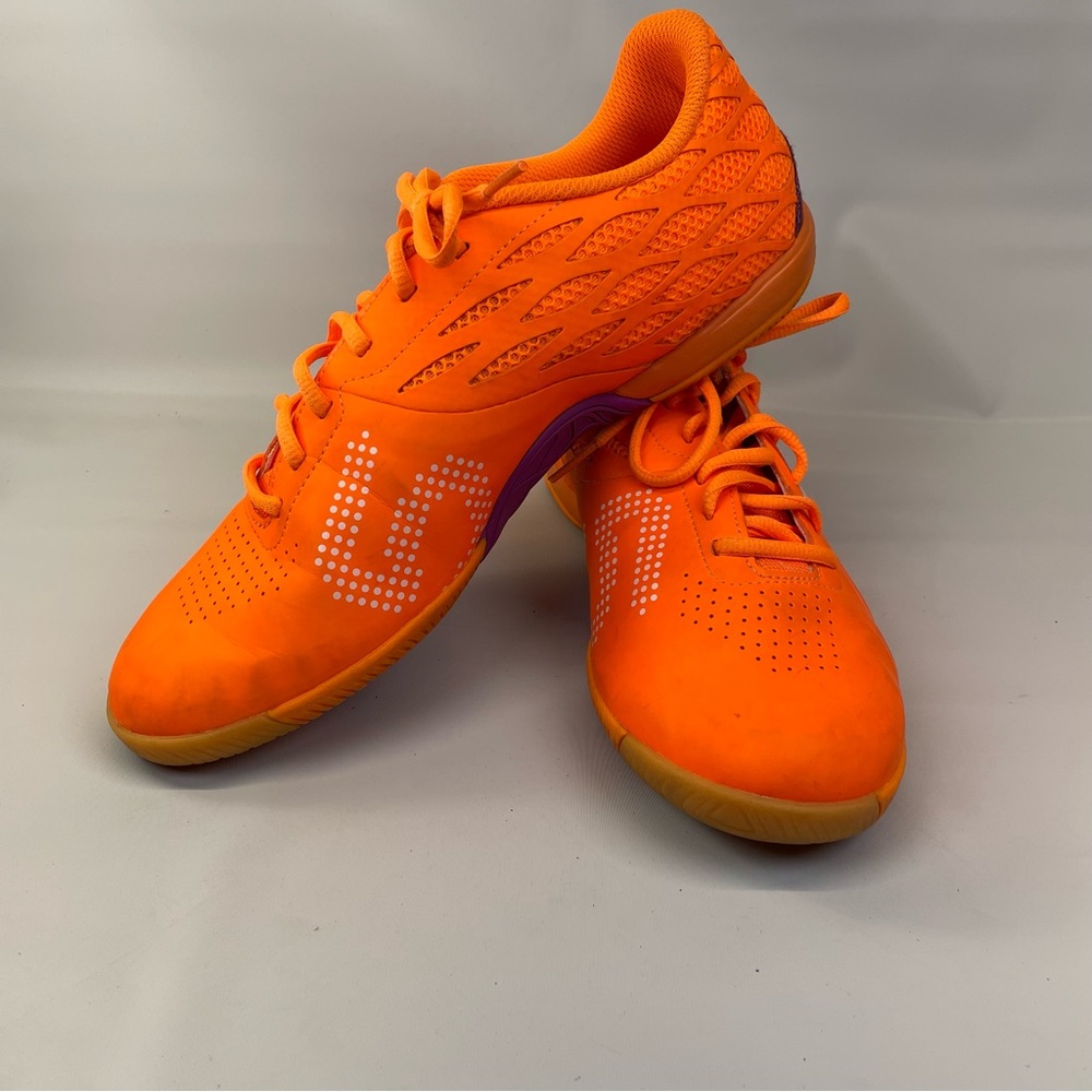Adidas Men's Sala 5 Sala Flats Soccer Shoes (Orange/White/Purple) Size: 8.5